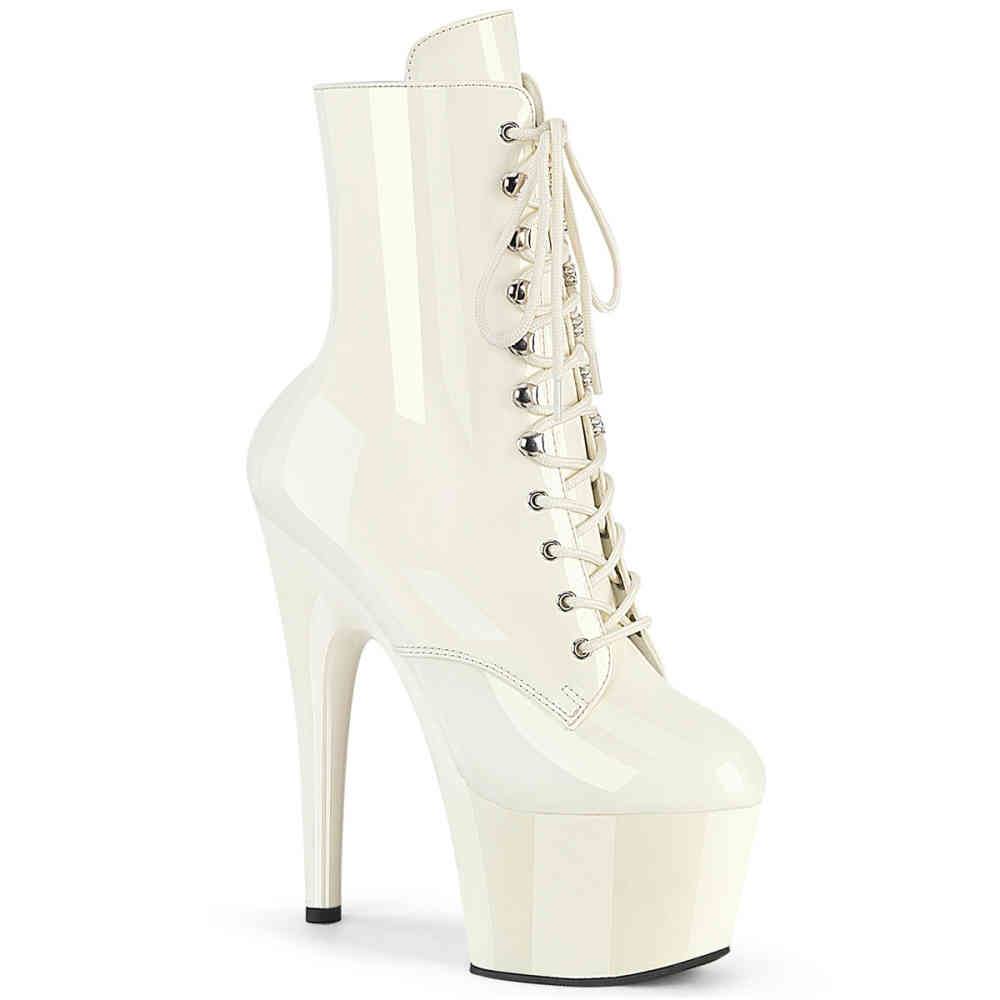 Pleaser - ADORE1020 Plattformstiefel - Gebrochenes Weiß Product image